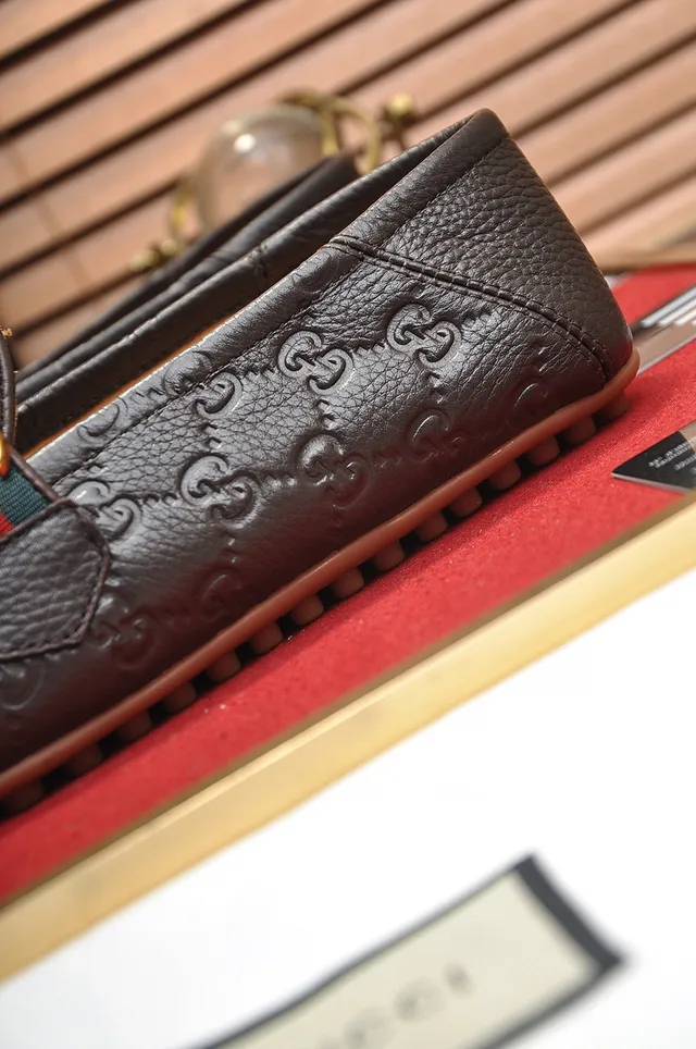 Gucci Horsebit 1955 Brown GG-Embossed Leather Loafers 2