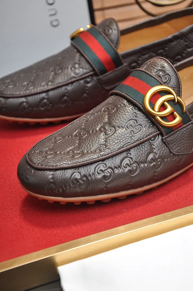 Gucci Horsebit 1955 Brown GG-Embossed Leather Loafers 3