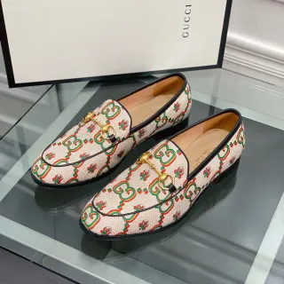 Gucci Horsebit 1955 GG Monogram Bege Mocassins