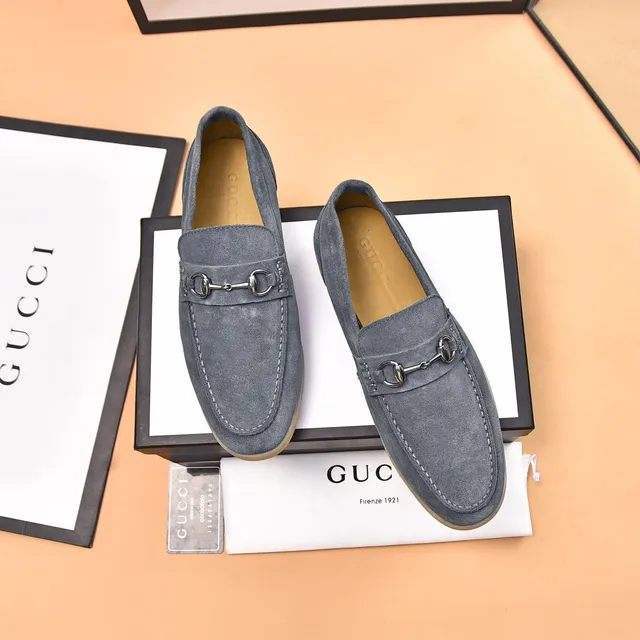 Gucci Horsebit 1955 حذاء لوفرز سويدي رمادي 2
