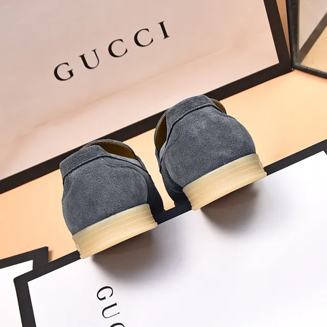 Gucci Horsebit 1955 حذاء لوفرز سويدي رمادي 9
