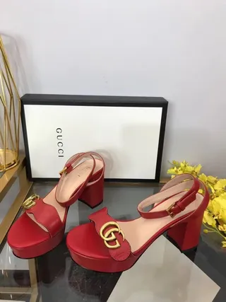 Gucci Horsebit 1955 红金色 厚底 方跟 角斗士凉鞋 8