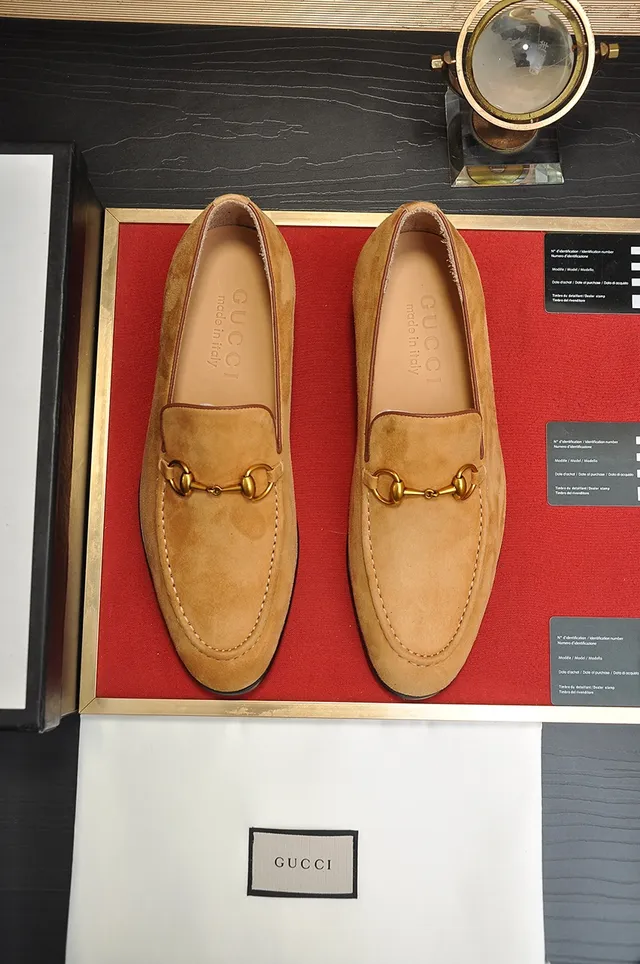 Gucci Horsebit 1955 حذاء لوفر دايم بني فاتح 5
