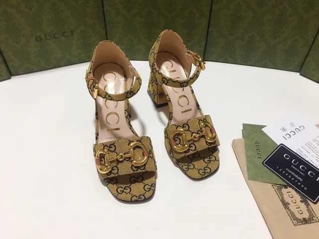 Gucci Horsebit 1955 Yellow GG Monogram Gladiator Sandals 4