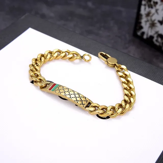 Bracelete Gucci ID Corrente Curb-Link Dourado 2