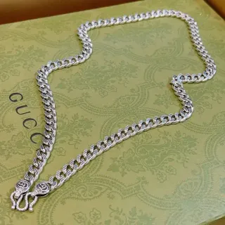 Collier Gucci Interlocking G Curb-Link Argent