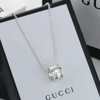 Gucci Interlocking G Cylindrical Pendant Necklace