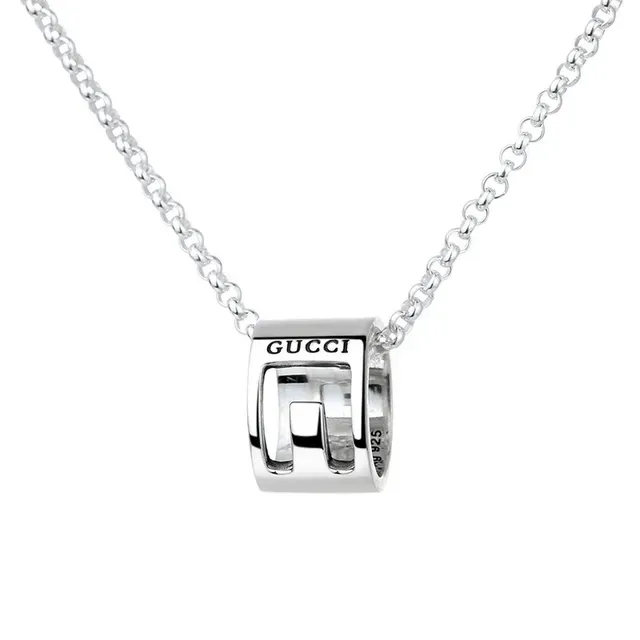 Gucci Interlocking G Cylindrical Pendant Necklace 2