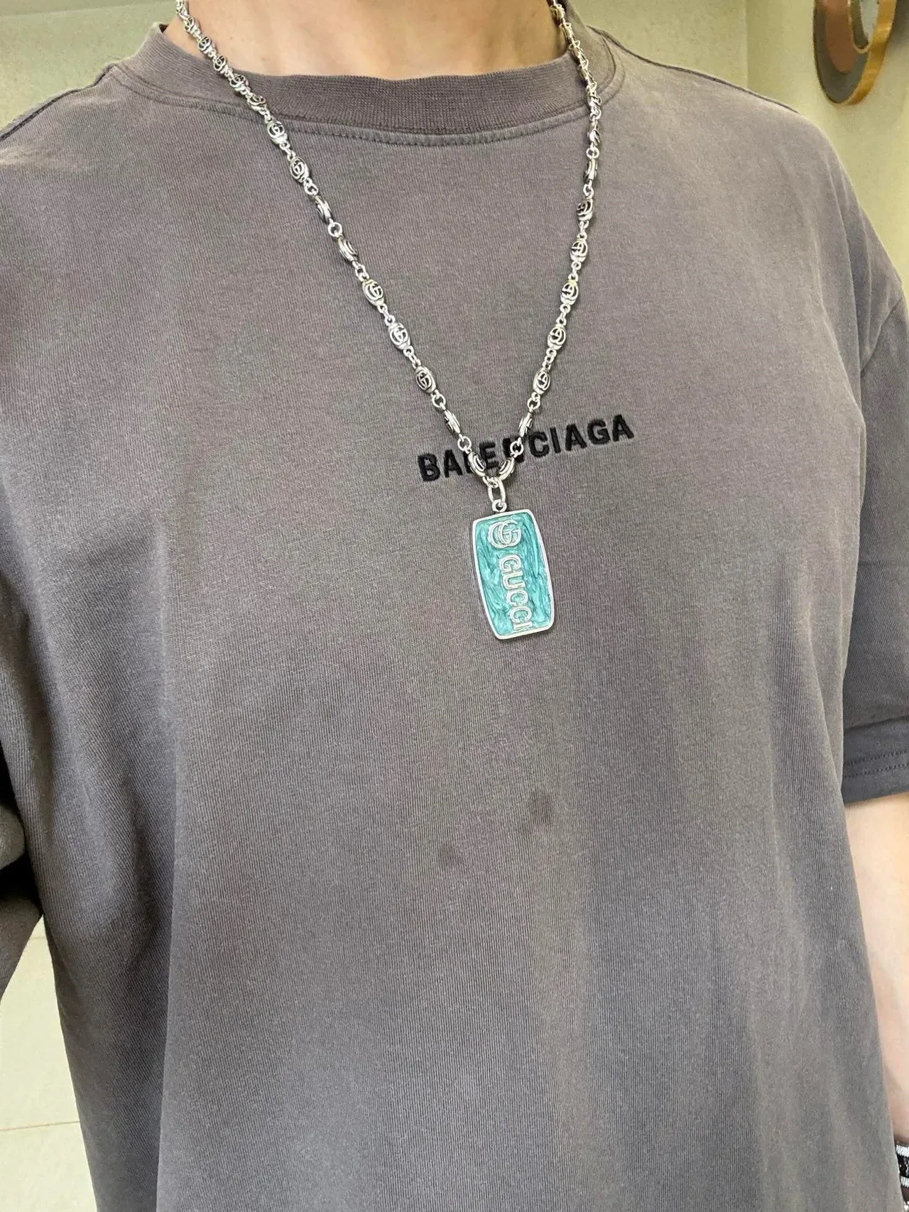 Gucci Interlocking G Enamel Pendant Necklace 7