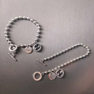 Gucci Interlocking G سوار سلسلة كرات فضية إغلاق تبديل
