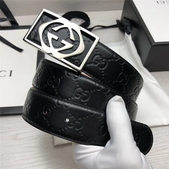 Gucci Ophidia Black GG-Embossed Leather Belt 16