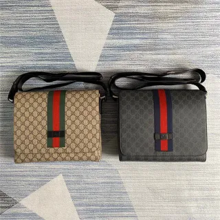 Gucci Ophidia GG Monogram कैनवास मेसेंजर बैग