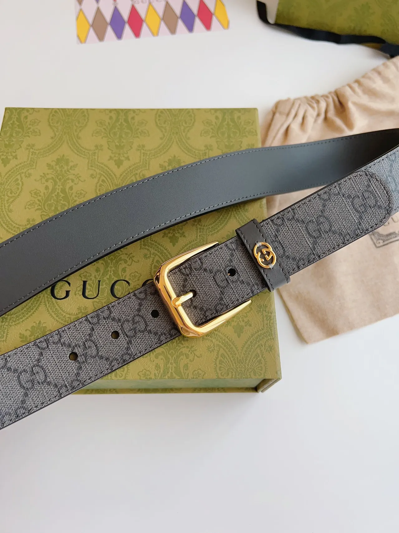 Gucci Ophidia GG Monogram Leather Belt 8