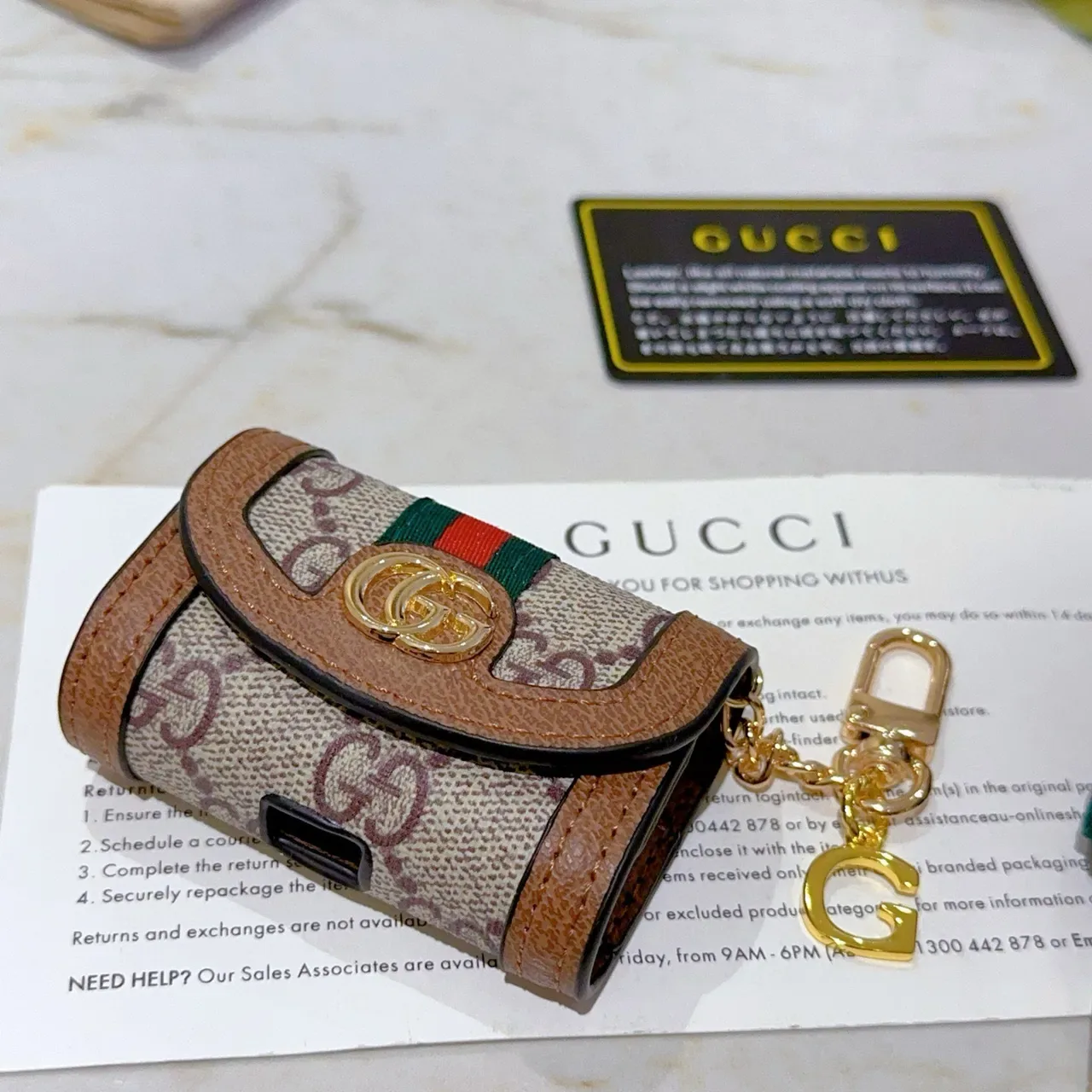 Gucci Ophidia GG Monogram Web Flap छोटी वॉलेट 3