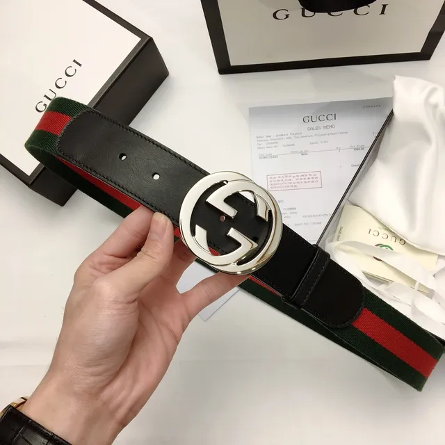 Gucci Ophidia Cinto Canvas Web Verde Vermelho 5