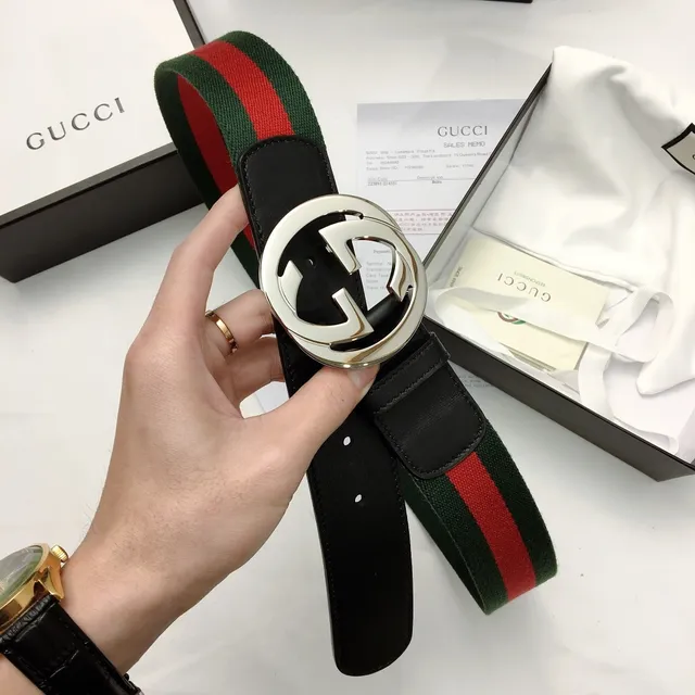Gucci Ophidia Cinto Canvas Web Verde Vermelho 6