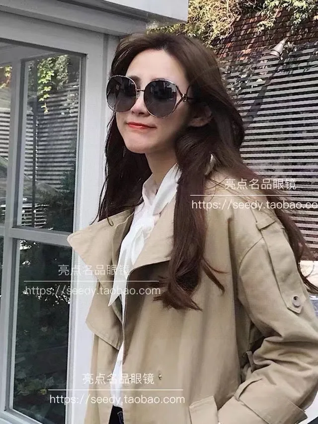 Gucci Pink Silver Oversized Round Metal Frame Sunglasses 2