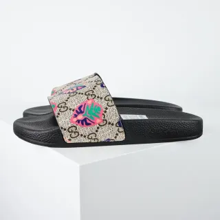 Gucci Screener GG Monogram طباعة الزهور نعال منزلقة