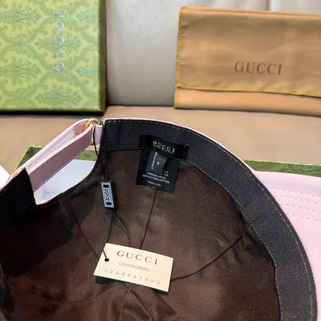 Gucci Screener Monogram गुलाबी बेसबॉल कैप 4