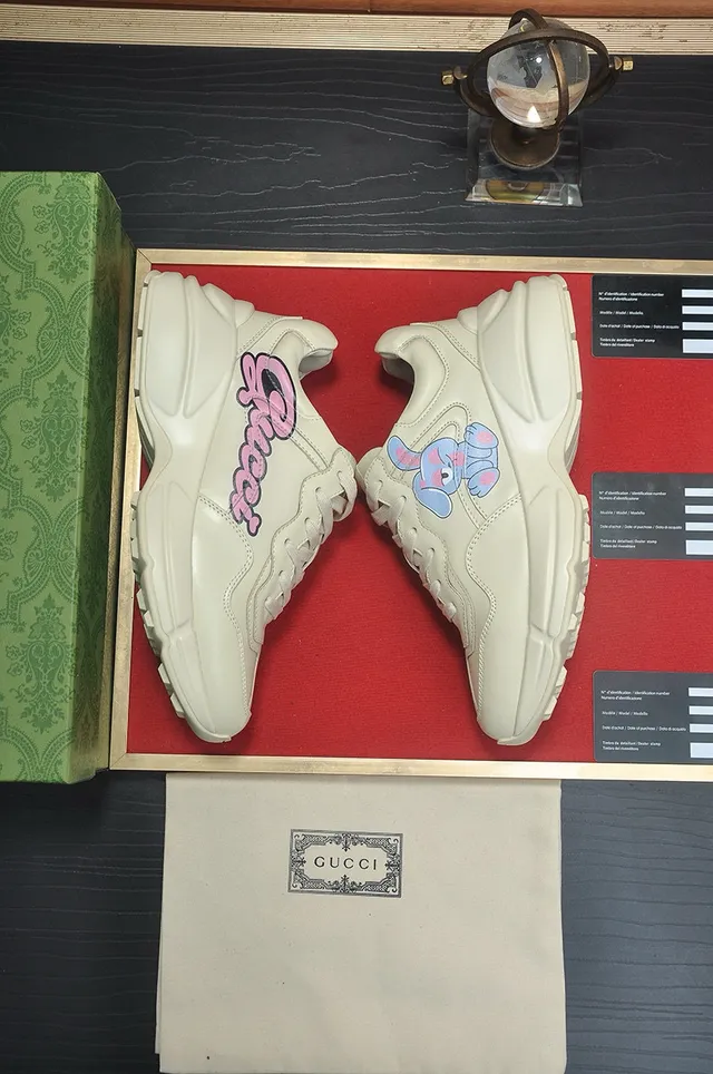 Gucci Screener Off-White Cuir Chunky Sneakers 7