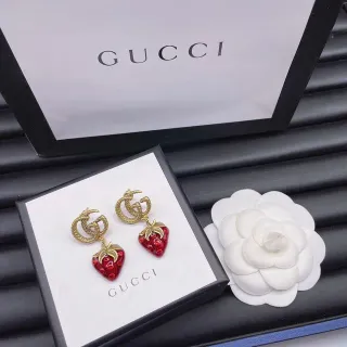 Gucci Morango Interlocking G Brincos de queda