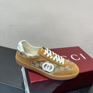 Gucci Tenis 1977 Beige y Tan GG Monogram Zapatillas Lifestyle