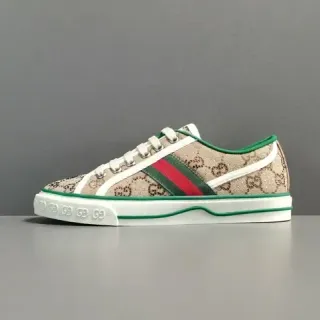 Gucci Tennis 1977 Beige Vert Rouge Web Monogram Lifestyle Sneakers