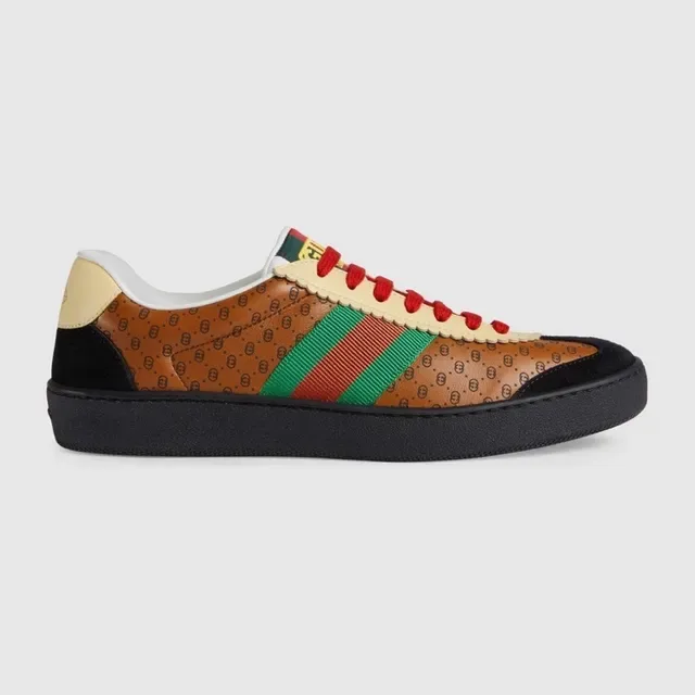 Gucci Tennis 1977 Marrón Verde-Rojo Web Zapatillas Lifestyle 3