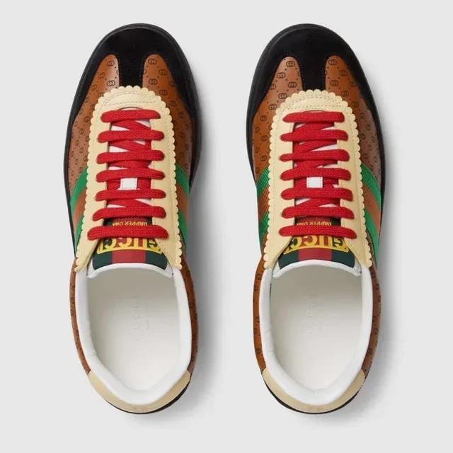 Gucci Tennis 1977 Marrón Verde-Rojo Web Zapatillas Lifestyle 4