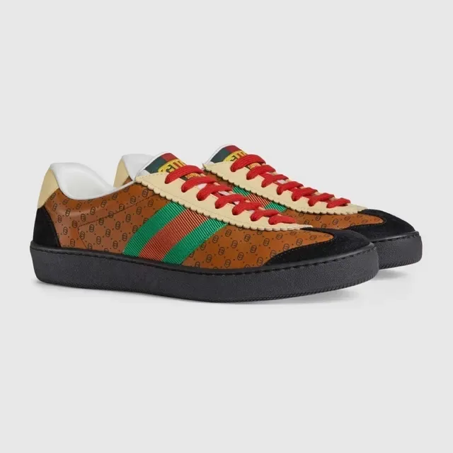 Gucci Tennis 1977 Marrón Verde-Rojo Web Zapatillas Lifestyle 5