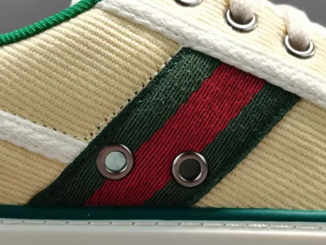 Gucci Tennis 1977 Crema Canvas Rayas Web Zapatillas Lifestyle 2