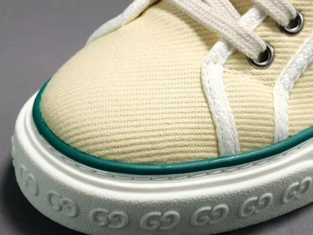Gucci Tennis 1977 Crema Canvas Rayas Web Zapatillas Lifestyle 5