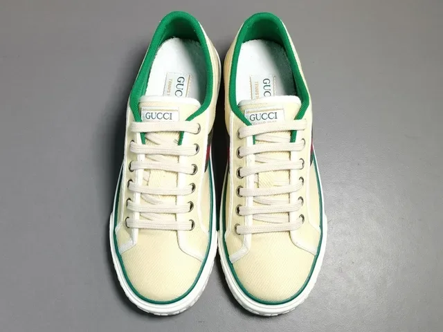 Gucci Tennis 1977 Crema Canvas Rayas Web Zapatillas Lifestyle 18