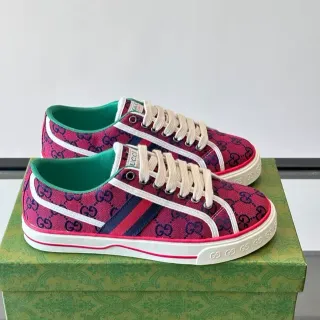 Gucci Tennis 1977 Monograma Lona Rayas Web Zapatillas Lifestyle