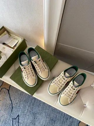 جوتشي Tennis 1977 Off-White و Green Lifestyle Sneakers 3