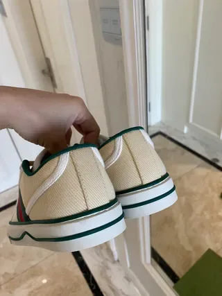 جوتشي Tennis 1977 Off-White و Green Lifestyle Sneakers 4