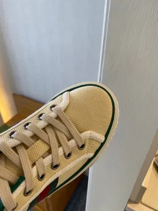 جوتشي Tennis 1977 Off-White و Green Lifestyle Sneakers 9