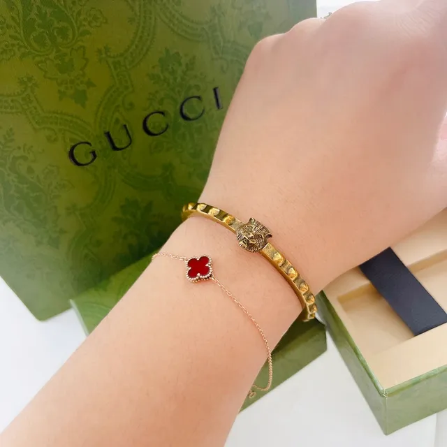 Gucci 虎头 做旧金 手镯 8