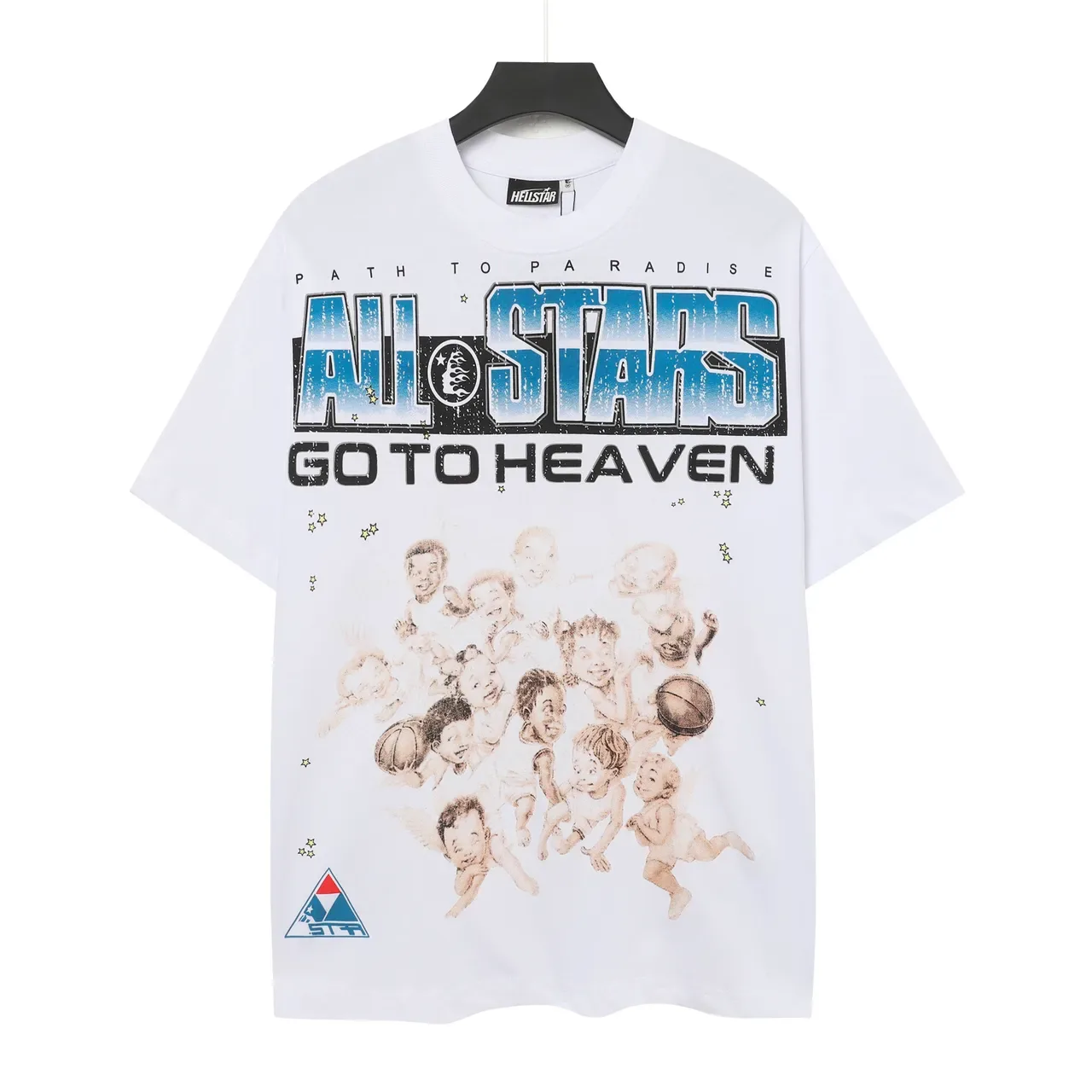 T-shirt blanc Hellstar All Stars Go To Heaven imprimé graphique 2