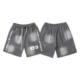 Hellstar Bleach-Wash Drawstring Shorts