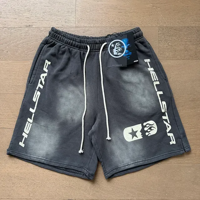 Hellstar Bleach-Wash Drawstring Shorts 7