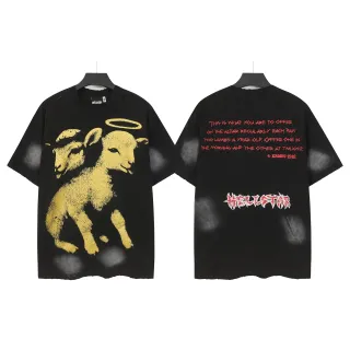 Hellstar Distressed Oversized Graphic Lamb T-Shirt