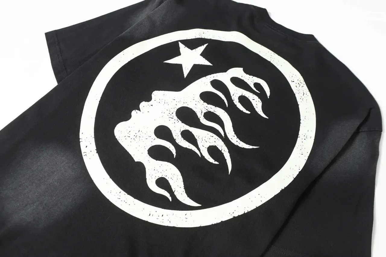 Hellstar 图案印花黑色T恤 6