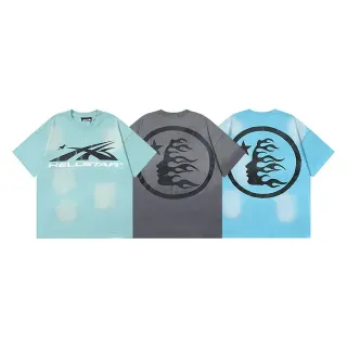 Hellstar Graphic Print Bleach-Dye Oversized T-Shirt