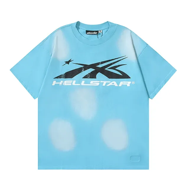Hellstar Graphic Print Bleach-Dye Oversized T-Shirt 8