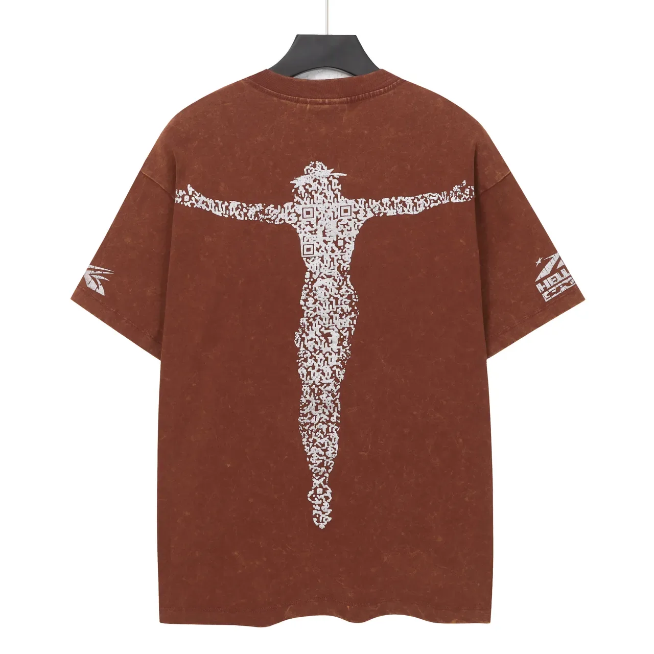 Camiseta Hellstar vermelha desgastada com estampa gráfica 4