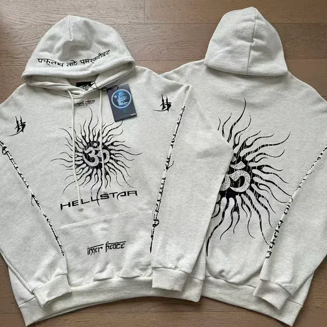 Hellstar গ্রাফিক প্রিন্ট হেদার গ্রে Oversized Tracksuit 2