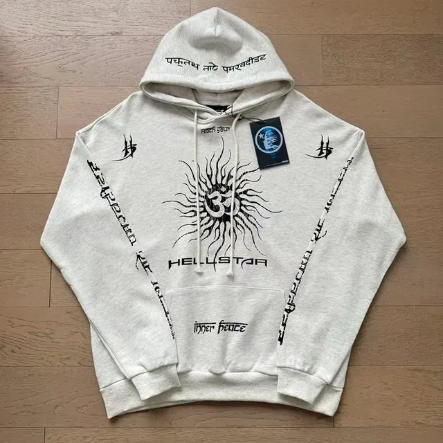 Hellstar গ্রাফিক প্রিন্ট হেদার গ্রে Oversized Tracksuit 3