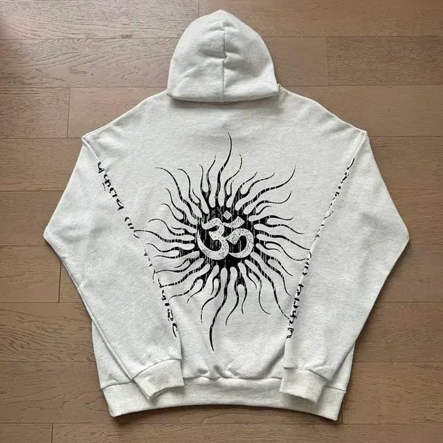 Hellstar গ্রাফিক প্রিন্ট হেদার গ্রে Oversized Tracksuit 5