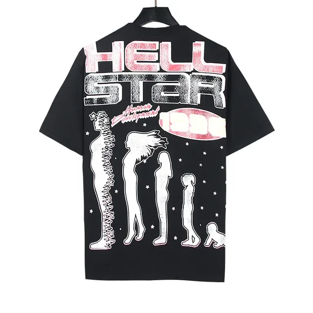 Hellstar 白色图案印花T恤 5